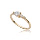 Pear Drop CZ Handmade 14k Gold Wholesale Cluster Ring