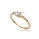 Pear Drop CZ Handmade 14k Gold Wholesale Cluster Ring