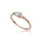 Pear Drop CZ Handmade 14k Gold Wholesale Cluster Ring