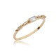 Tiny Baguette CZ Turkish Handmade 14k Gold Wholesale Cluster Ring