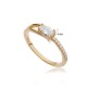 Pear Cut CZ Handmade 14k Gold Wholesale Cluster Ring