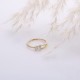 Pear Cut CZ Handmade 14k Gold Wholesale Cluster Ring