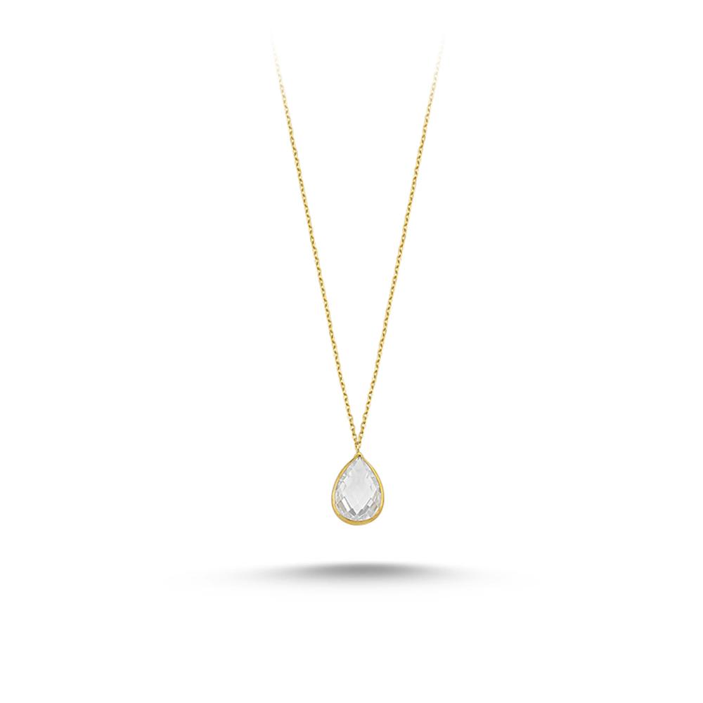 Elegant Design Handcrafted Turkish Wholesale 14K Gold Drop Pendant