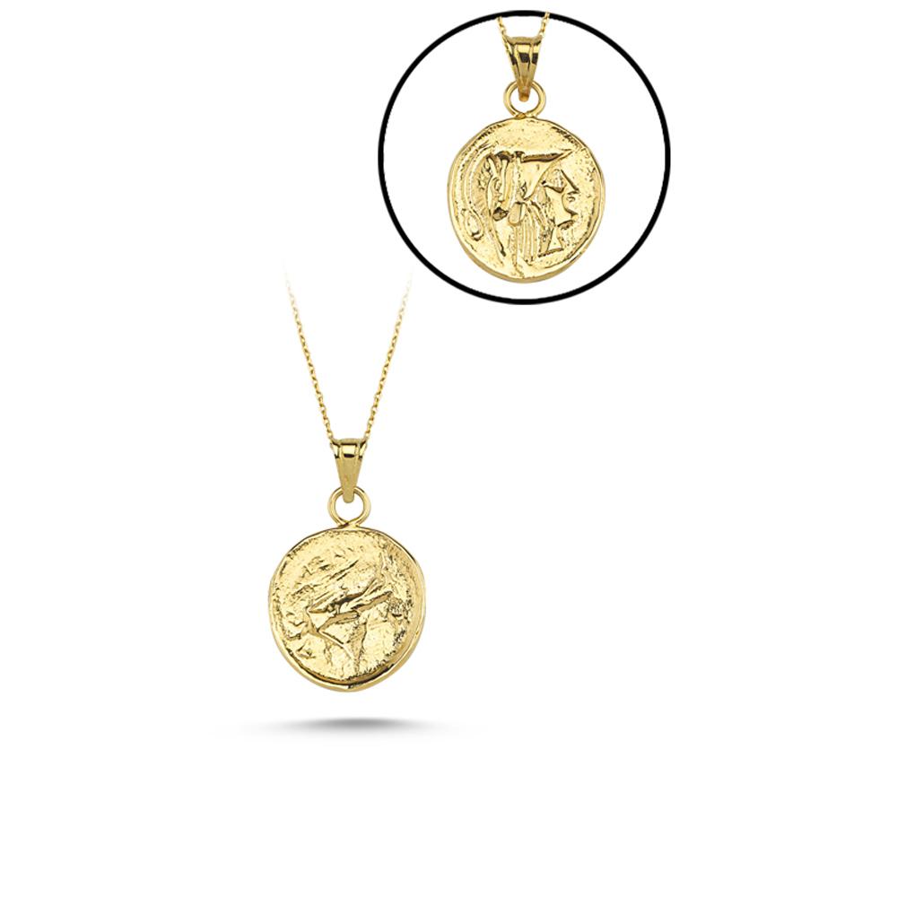 Medallion Design Vintage Wholesale 14K Gold Turkish Handmade Pendant