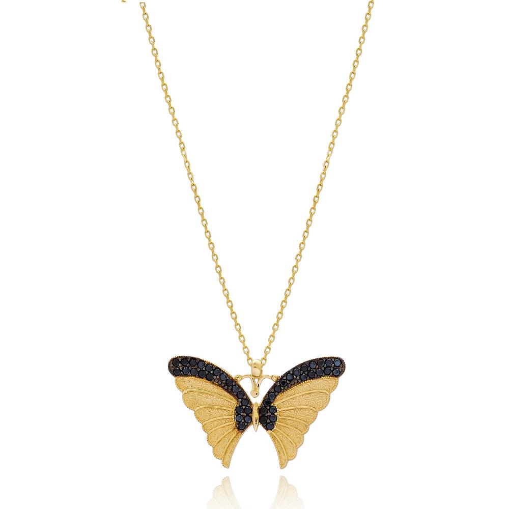 Butterfly Design Turkish Wholesale Fashion 14K Gold Pendant