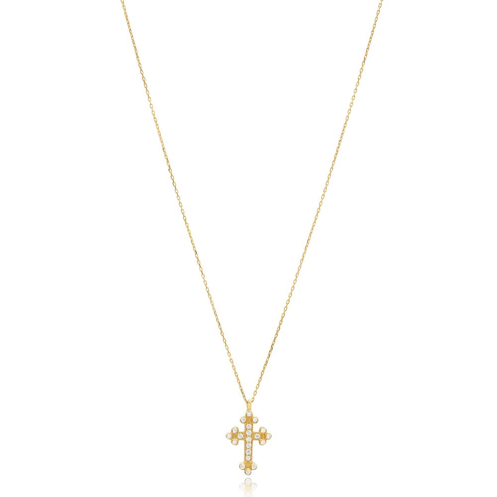 Gothic Cross Wholesale Turkish 14k Gold Pendant