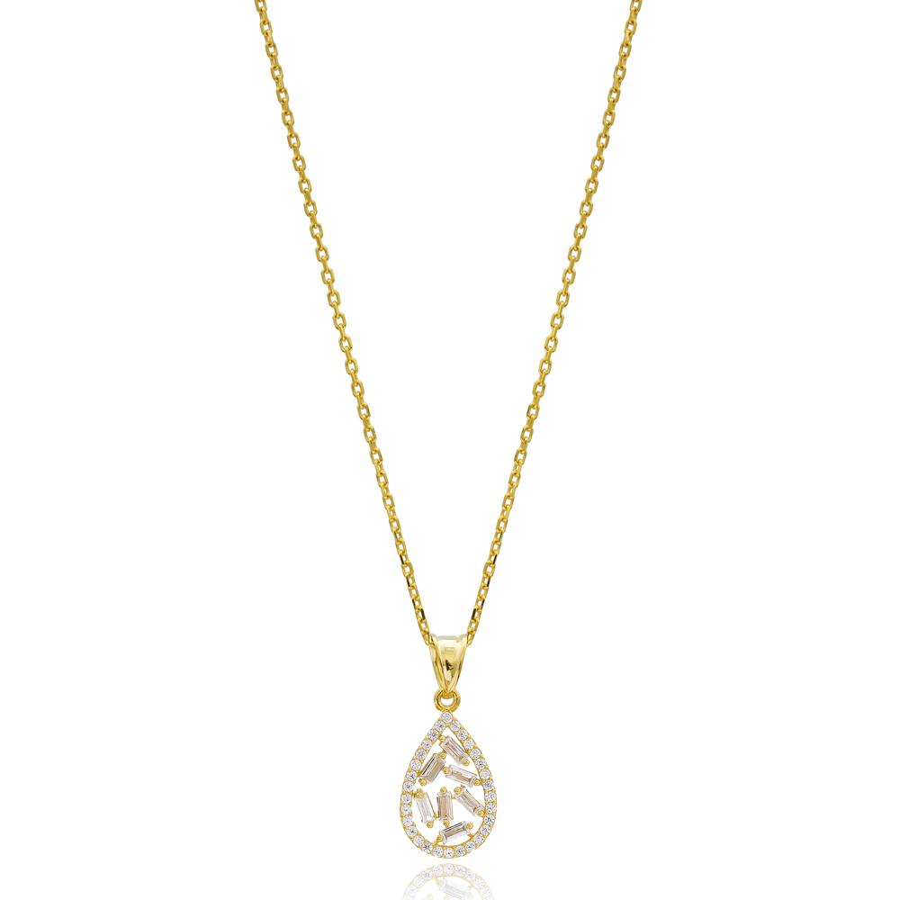 Drop Design Wholesale Turkish 14k Gold Necklace