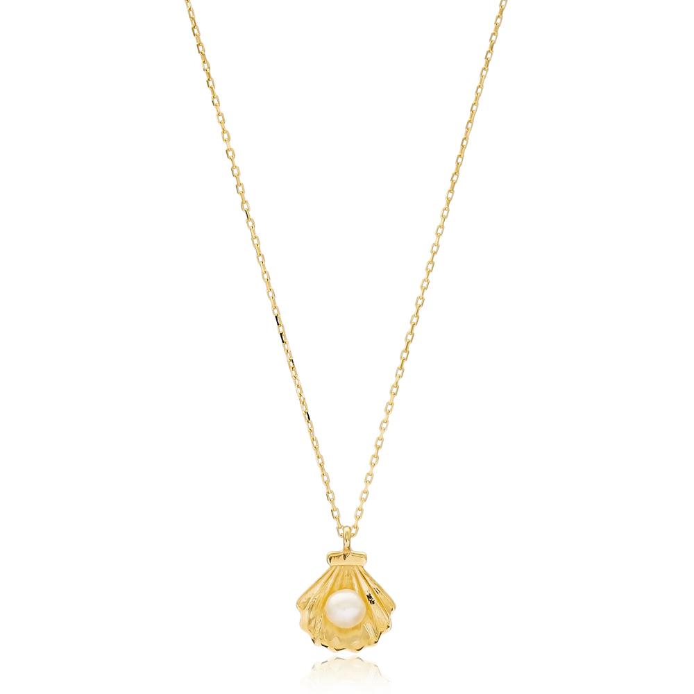 Seashell Design Wholesale Handmade 14k Gold Necklace