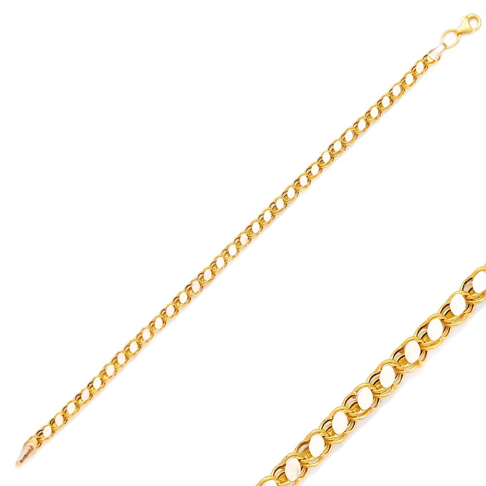 Cable Chain Turkish Wholesale 14k Gold Bracelet