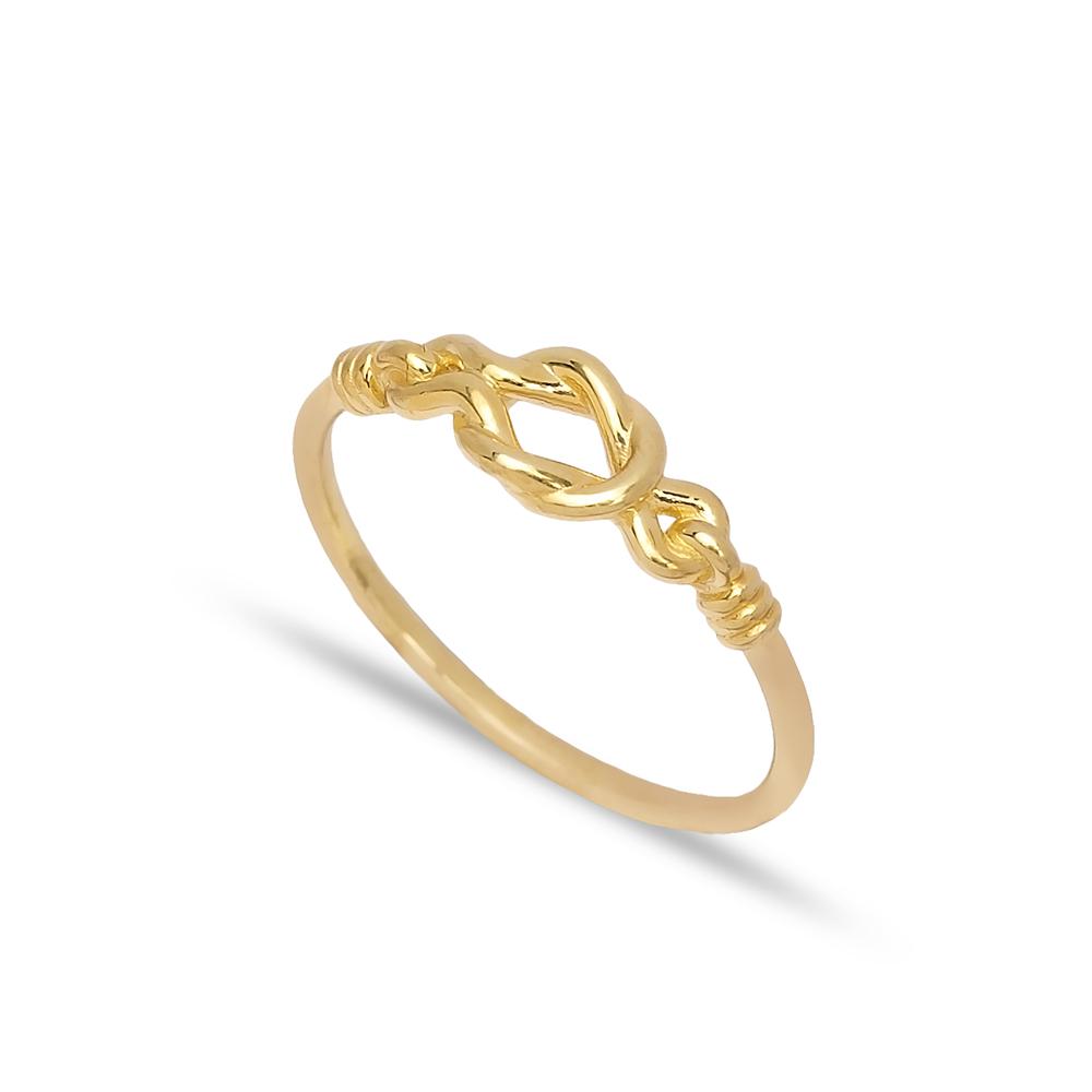 Loop Design Ring 14 k Wholesale Handmade Turkish Jewelry