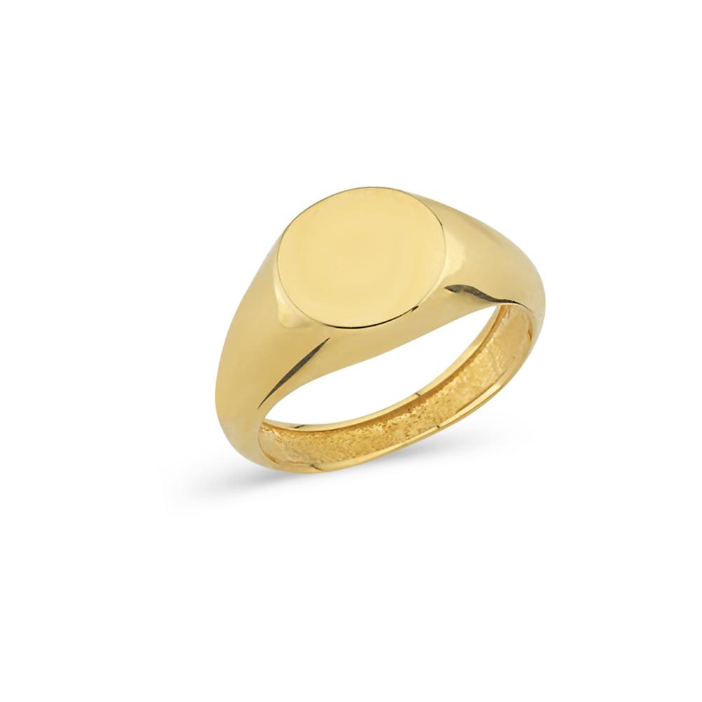 Wholesale Turkish 14k Gold Rounded Design Joint Ring
