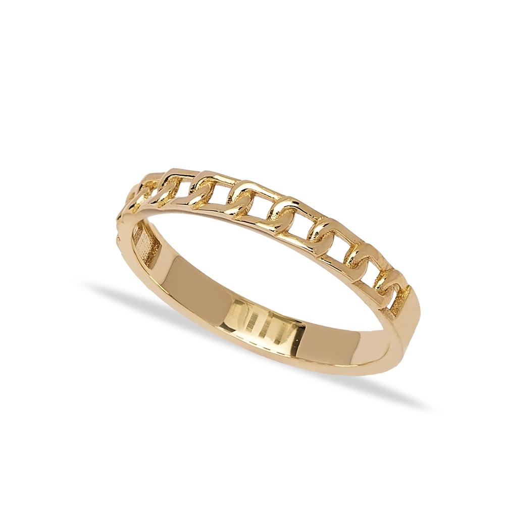 14k Solid Gold Band Ring Wholesale Handmade Turkish Gold Jewelry